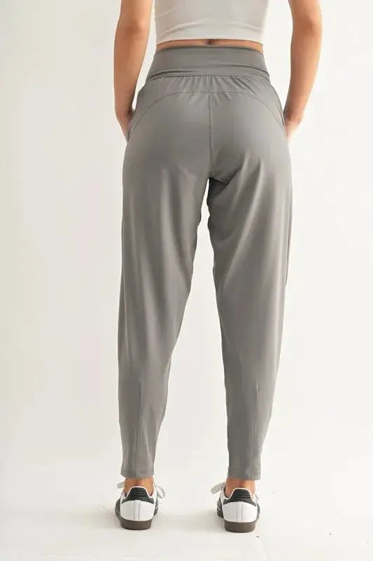 MONO B Flowbarrel High Waist Active Pants for Women - Love Salve